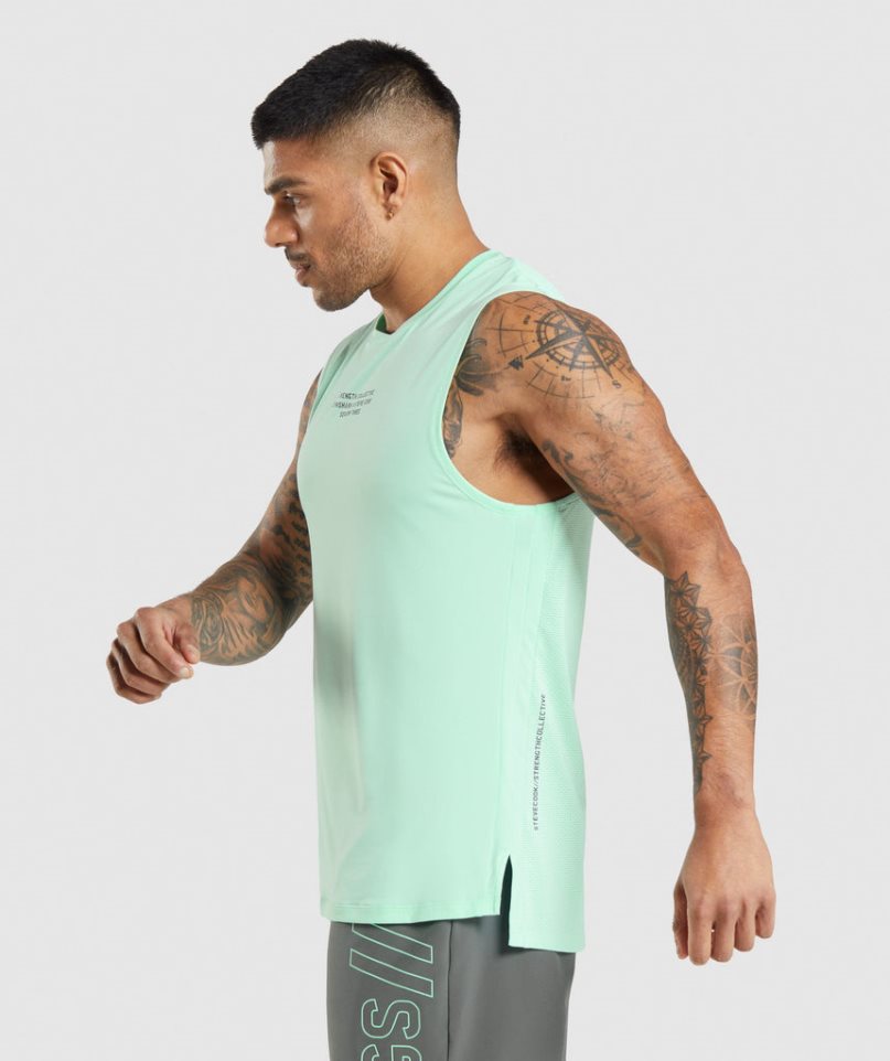 Men's Gymshark Steve Cook Tanks Mint | NZ 0JOTWY